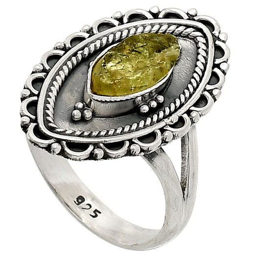 Natural Green Kyanite Rough - India Ring size-8 R-1557 SDR237308