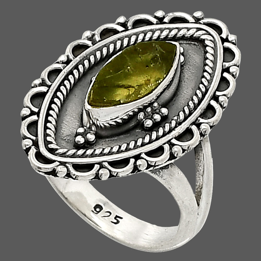 Natural Rare Kornerupine Rough Ring size-6.5 R-1557 SDR237320