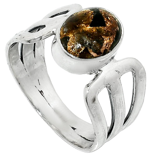 Shell In Black Turquoise - Arizona Ring size-8 R-1162 SDR237495