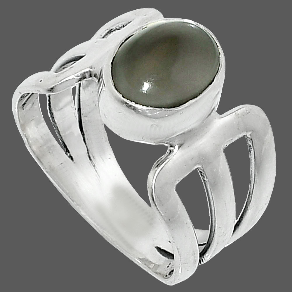 Natural Gray Moonstone Ring size-6 R-1162 SDR237542