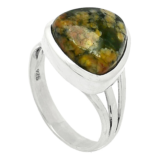 Natural Rhyolite - Rainforest Jasper Ring size-7 R-1006 SDR239212