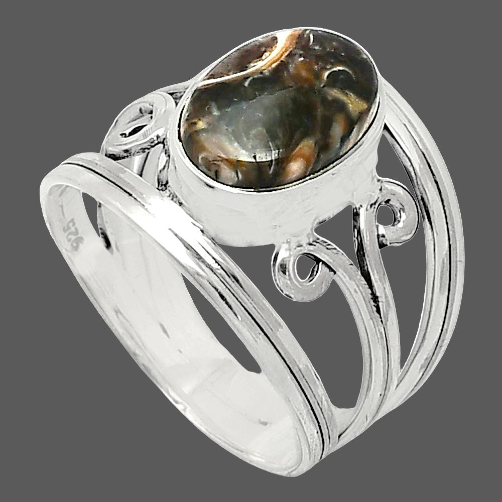Natural Turtella Jasper - USA Ring size-7.5 R-1132 SDR239242