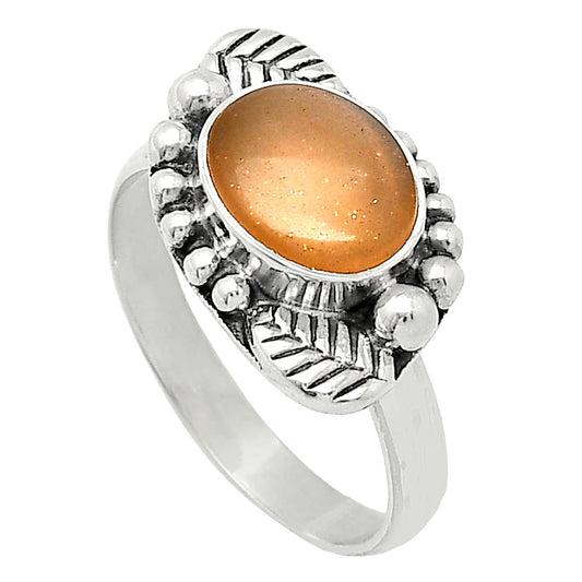 Natural Sunstone - Namibia Ring size-8 R-1272 SDR239517