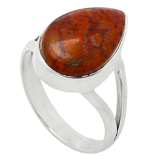 Natural Red Moss Agate Ring size-7 R-1002 SDR239935