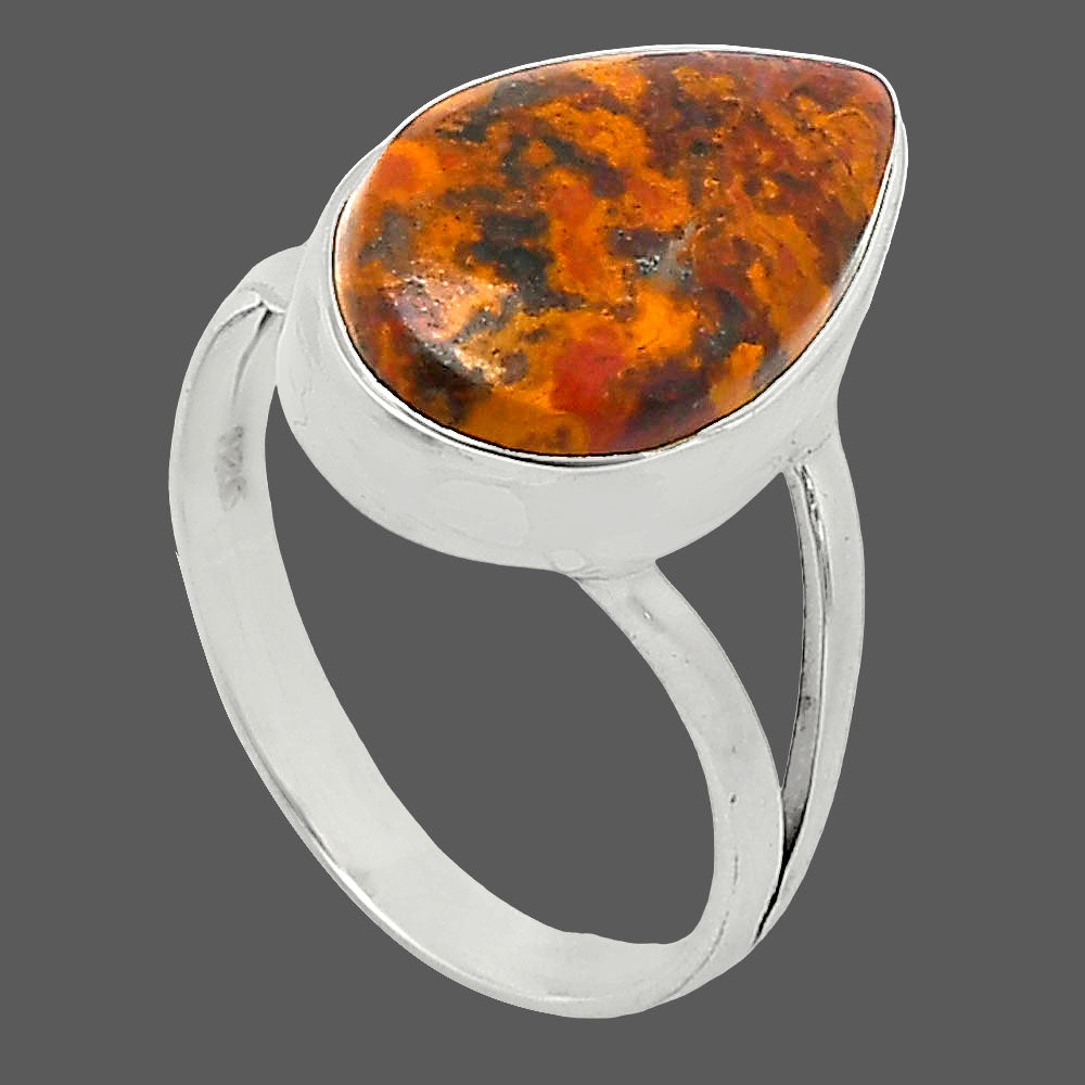 Natural Red Moss Agate Ring size-7 R-1002 SDR239943