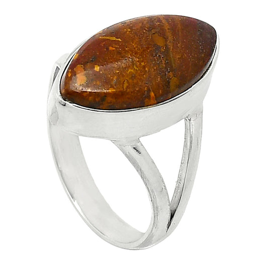 Natural Red Moss Agate Ring size-7.5 R-1002 SDR240213