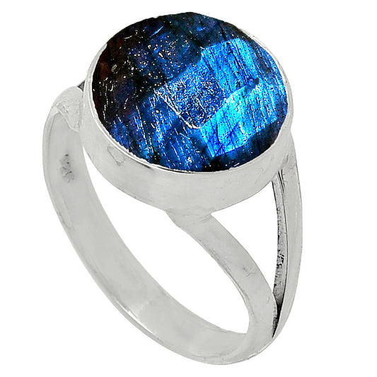 Natural Blue Labradorite Checker Ring size-8 R-1002 SDR240396