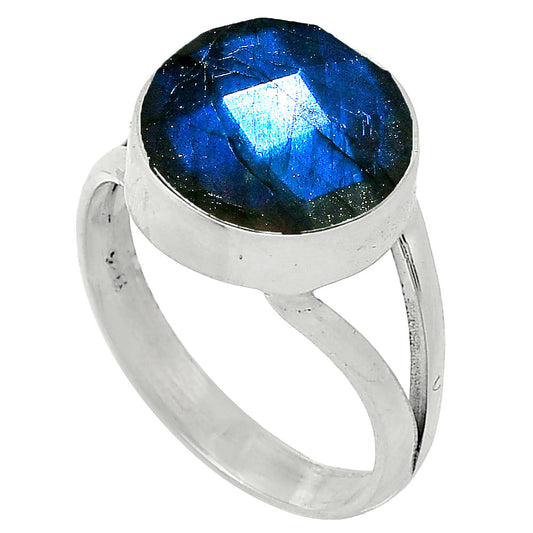Natural Blue Labradorite Checker Ring size-7.5 R-1002 SDR240399