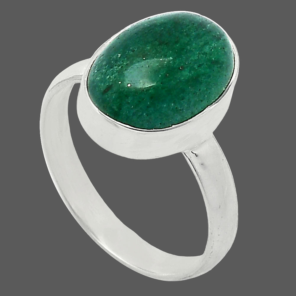 Natural Green Aventurine Ring size-8 R-1001 SDR240609