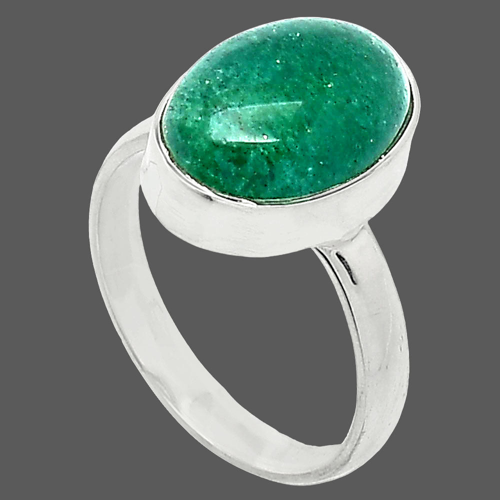 Natural Green Aventurine Ring size-7 R-1001 SDR240643