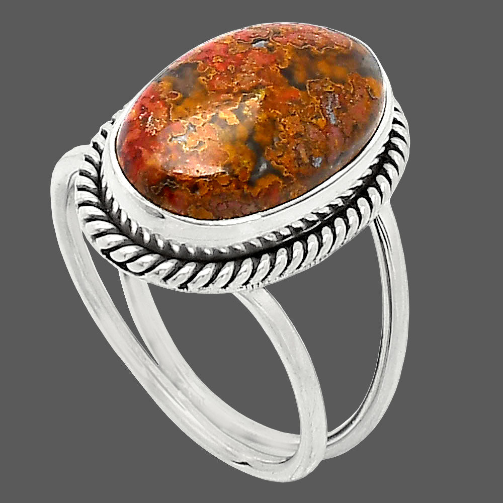 Natural Rare Cady Mountain Agate Ring size-8.5 R-1068 SDR241107