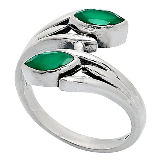 Natural Green Onyx Ring size-9 R-1023 SDR241512