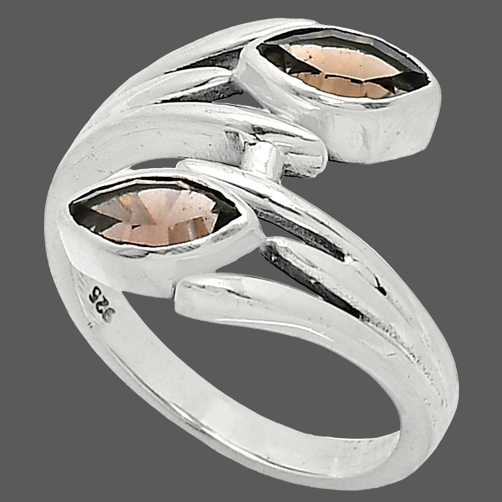Natural Smoky Quartz - Brazil Ring size-8 R-1023 SDR241544