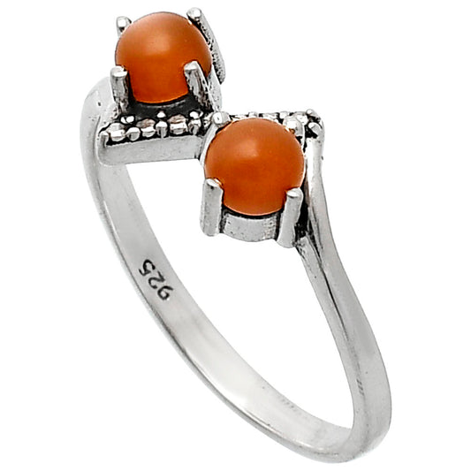 Natural Peach Moonstone Ring size-7 R-1184 SDR241915
