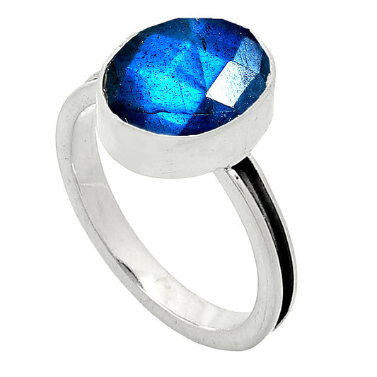 Natural Blue Labradorite Checker Ring size-7.5 R-1056 SDR241953