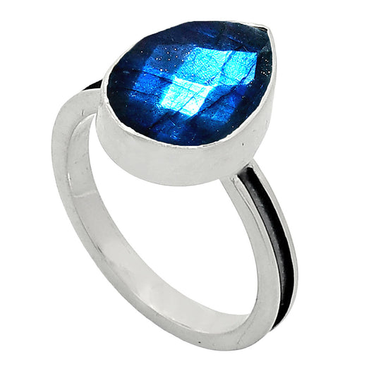 Natural Blue Labradorite Checker Ring size-8 R-1056 SDR241955