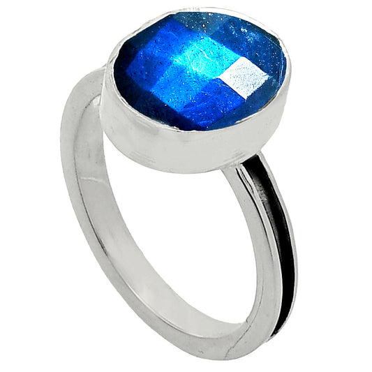 Natural Blue Labradorite Checker Ring size-7.5 R-1056 SDR241964