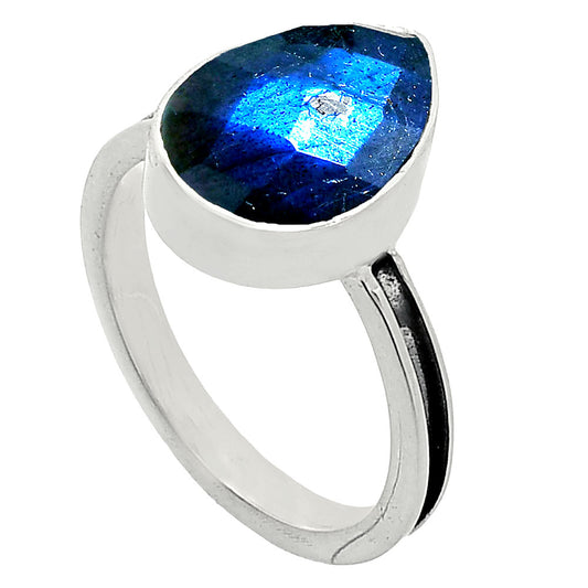 Natural Blue Labradorite Checker Ring size-8 R-1056 SDR241976