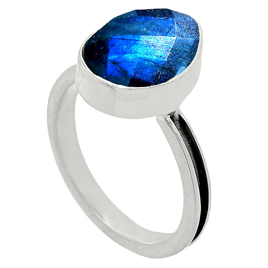 Natural Blue Labradorite Checker Ring size-8 R-1056 SDR241996
