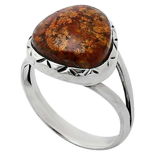 Natural Red Moss Agate Ring size-8 R-1074 SDR242357