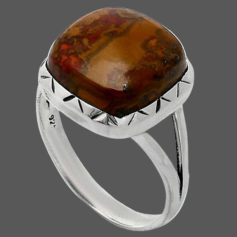 Natural Rare Cady Mountain Agate Ring size-9 R-1074 SDR242363