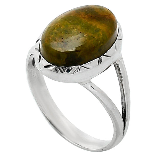 Natural Rhyolite - Rainforest Jasper Ring size-9 R-1074 SDR242399