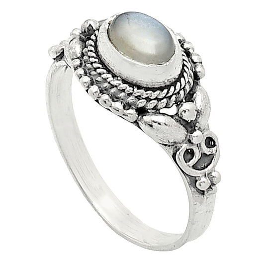 Natural Gray Moonstone Ring size-7 R-1286 SDR242808