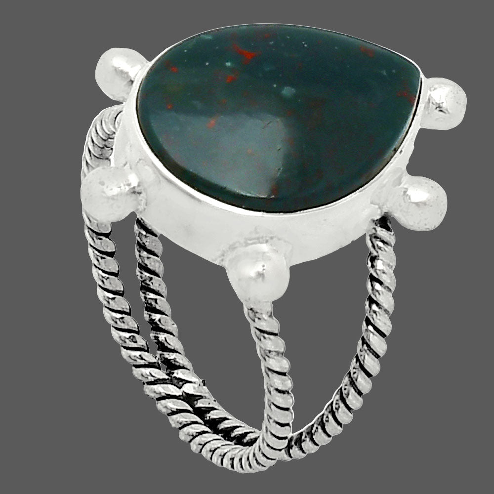 Natural Blood Stone - India Ring size-7 R-1268 SDR242948