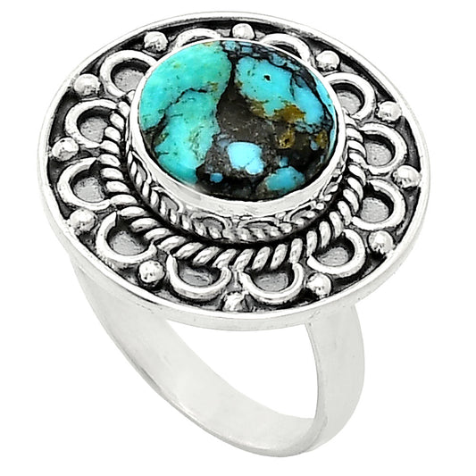 Lucky Charm Tibetan Turquoise Ring size-7 R-1256 SDR243077