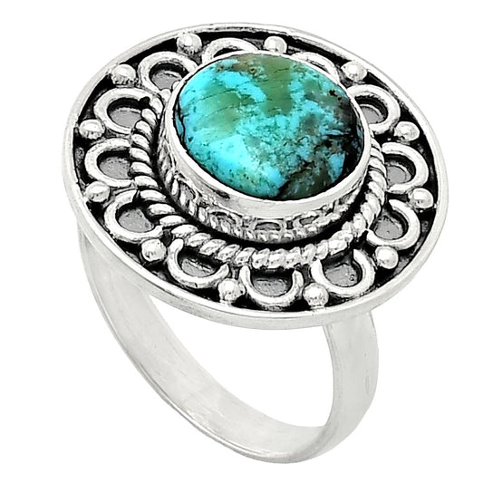 Lucky Charm Tibetan Turquoise Ring size-7 R-1256 SDR243079