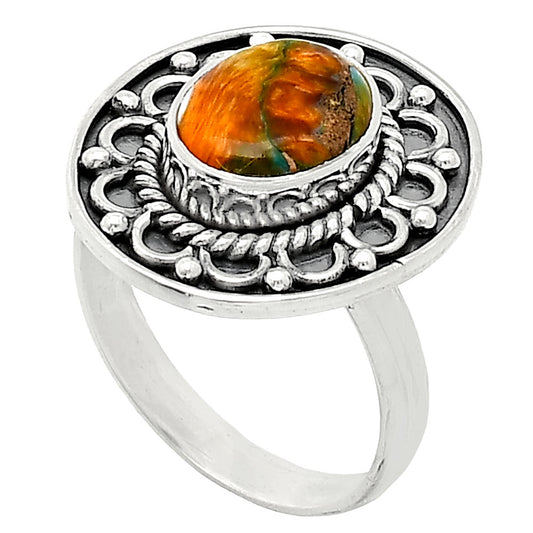 Spiny Oyster Turquoise - Arizona Ring size-8 R-1256 SDR243087