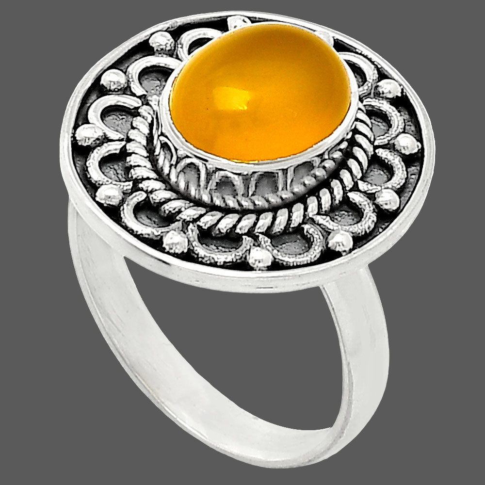 Natural Yellow Onyx Ring size-8 R-1256 SDR243092