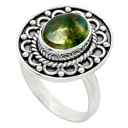Natural Green Moss Agate - India Ring size-8 R-1256 SDR243110