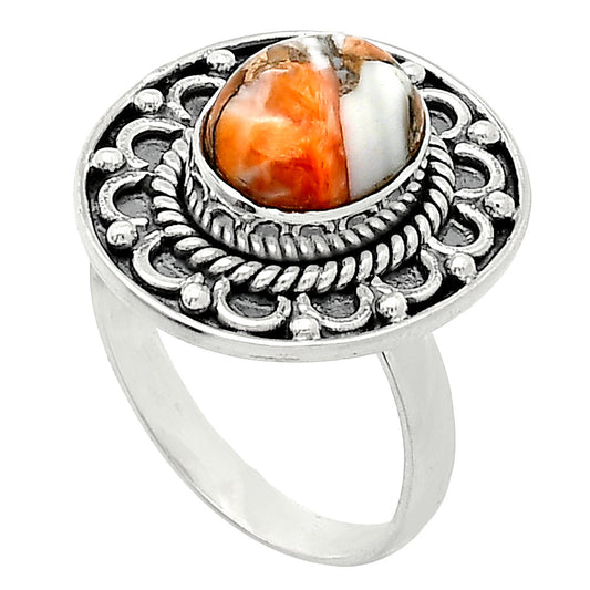 Spiny Oyster Turquoise - Arizona Ring size-7.5 R-1256 SDR243138