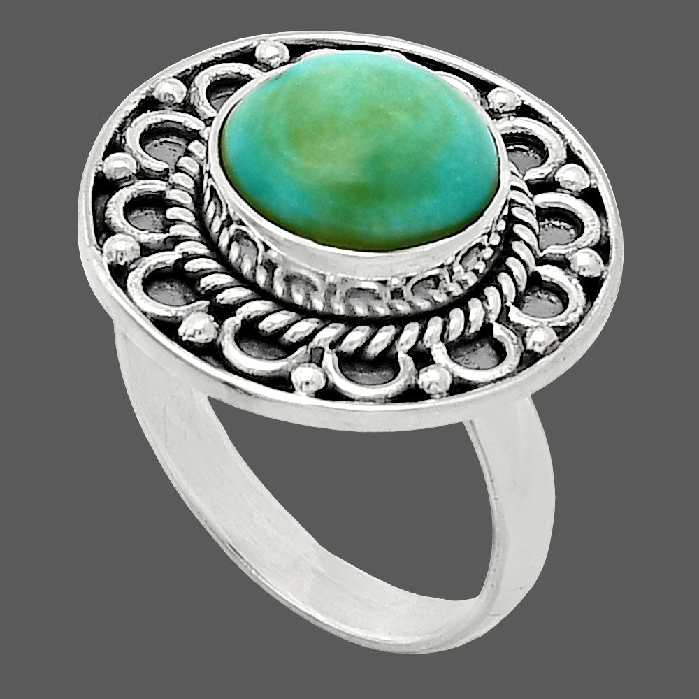 Natural Rare Turquoise Nevada Aztec Mt Ring size-6.5 R-1256 SDR243143