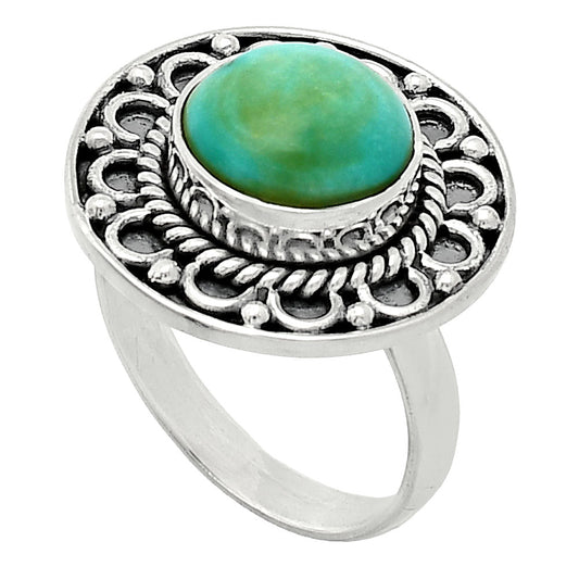 Natural Rare Turquoise Nevada Aztec Mt Ring size-6.5 R-1256 SDR243143