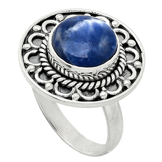 Natural Sodalite Ring size-6.5 R-1256 SDR243147