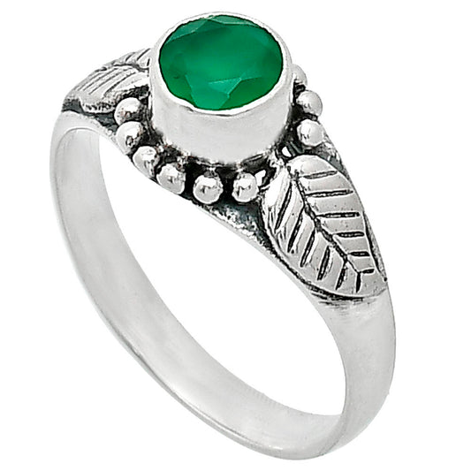 Natural Green Onyx Ring size-7 R-1404 SDR243551