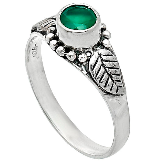Natural Green Onyx Ring size-8 R-1404 SDR243571