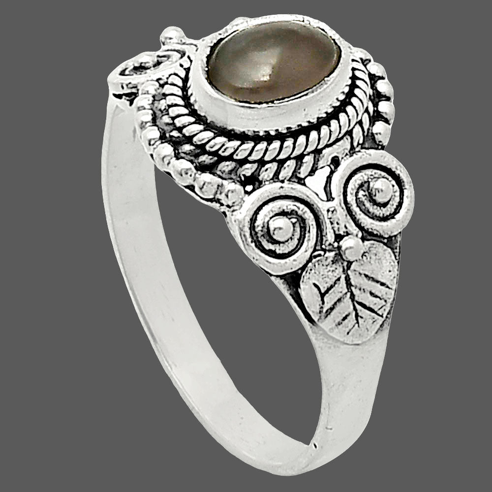 Natural Gray Moonstone Ring size-8 R-1280 SDR243611