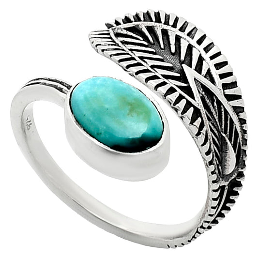 Adjustable - Natural Rare Turquoise Nevada Aztec Mt Ring size-7 R-1116 SDR243783
