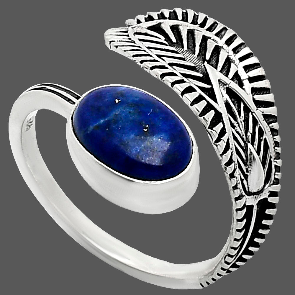 Adjustable - Natural Lapis Lazuli Ring size-7.5 R-1116 SDR243784