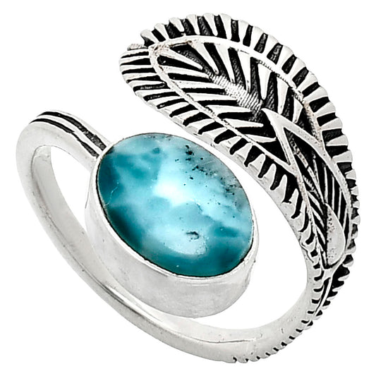 Adjustable - Larimar (Dominican Republic) Ring size-7.5 R-1116 SDR243816