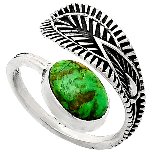 Adjustable Green Mohave Turquoise Ring size-7.5 R-1116 SDR243834