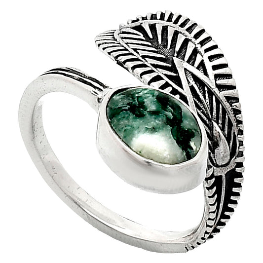 Adjustable - Green Mariposite Ring size-7.5 R-1116 SDR243844