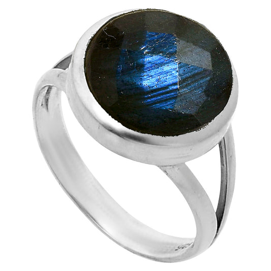 Natural Blue Labradorite Checker Ring size-8 R-1005 SDR244161