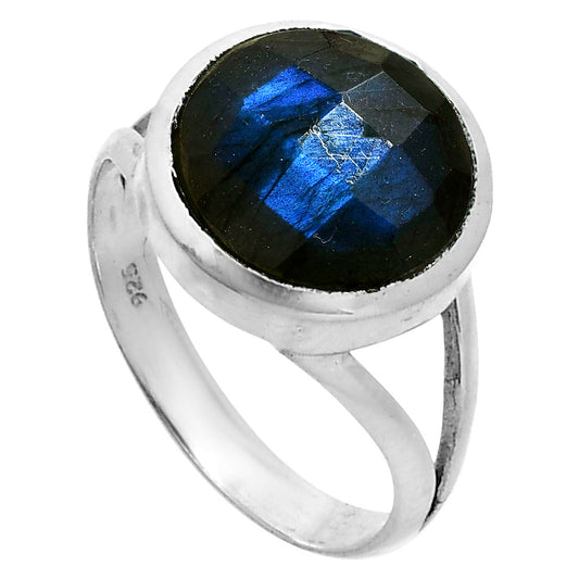 Natural Blue Labradorite Checker Ring size-9 R-1005 SDR244163
