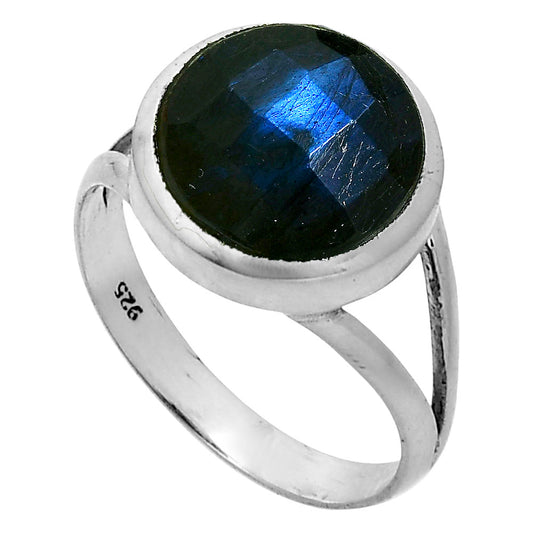 Natural Blue Labradorite Checker Ring size-9 R-1005 SDR244164