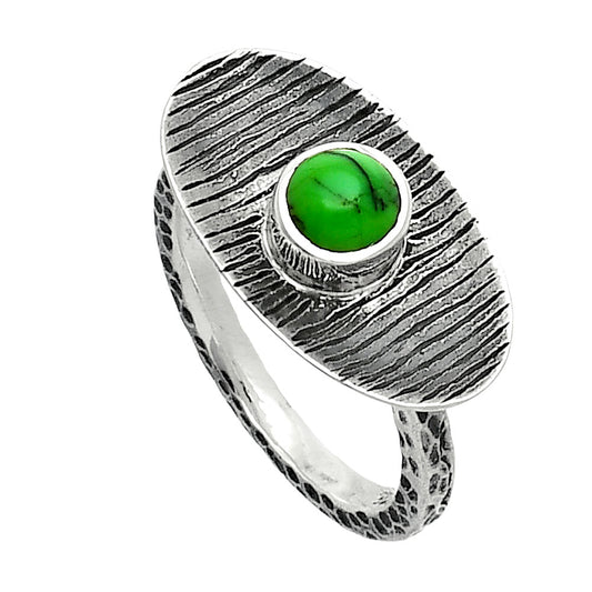 Natural Green Matrix Turquoise Ring size-6 R-1573 SDR244217