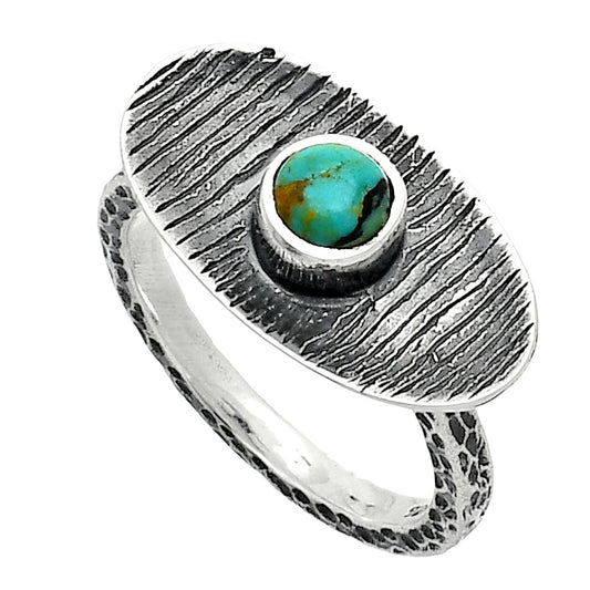 Lucky Charm Tibetan Turquoise Ring size-7 R-1573 SDR244225